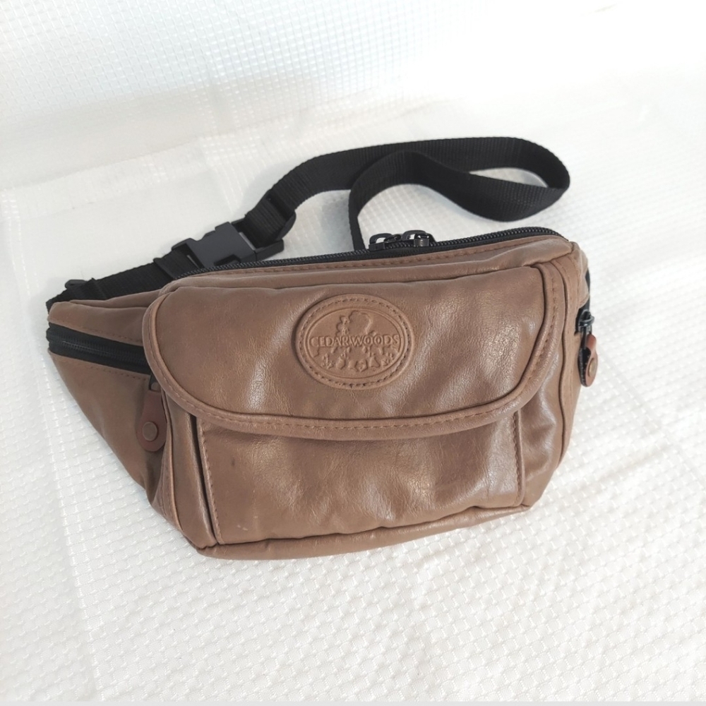 Faux Leather Fanny Pack Waist Tote Cedarwoods Adjustable Strap